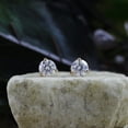 thumbnail image 3 of 1 1/2 Carat 6MM Round Cut Lab Created Moissanite Diamond Solitaire Stud Earrings In 14K Rose Gold Over Sterling Silver Jewelry For Women (G-H Color, VVS1 Clarity, 1.50 Cttw), 3 of 9