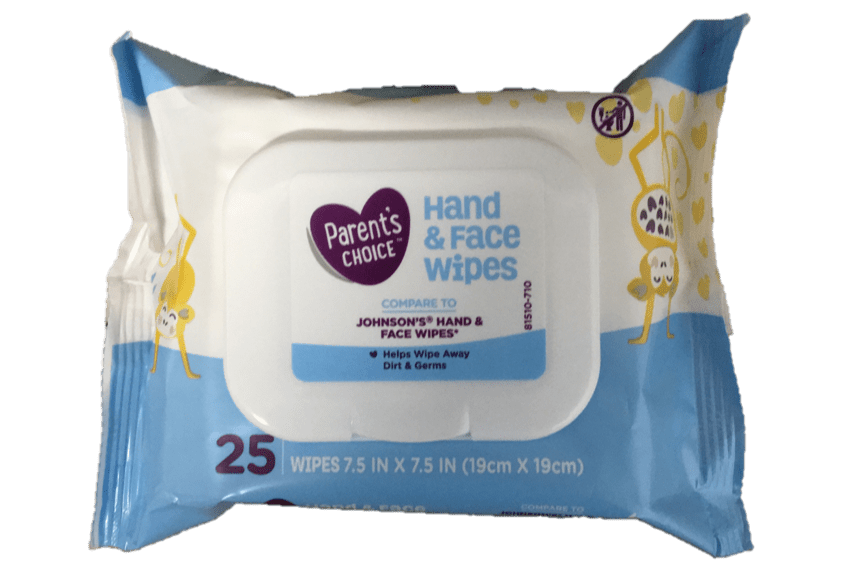 parents choice hand and face wipes
