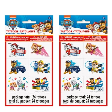 PAW Patrol Temporary Tattoo Party Favors, 48ct
