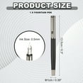 thumbnail image 2 of Uxcell Fountain Pen Medium Nib, Metal Fountain Pen Barrel Handcrafted Pen for Professional Office Journaling Gifts, Gray, 2 of 6