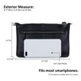 thumbnail image 4 of Bolso bandolera Wristlet Clutch para teléfono, cartera, color negro, 4 of 8