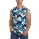 thumbnail image 1 of Fotbe Sea Animal Men's Camiseta sin Mangas Estampada para Hombres, Playera Casual para Gimnasio, Entrenamiento, Playa-Small, 1 of 7