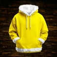 thumbnail image 4 of YunPes Christmas Hooded Sweatshirt for Kids Solid Long Sleeve Hoodie with White Fuzzy Trim Boys Winter Xmas Part1 Warm Pullover, 4 of 5