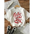 thumbnail image 1 of T-Shirt à Manches Courtes et Col Rond Style Plat avec Imprimé Piment, 1 of 6