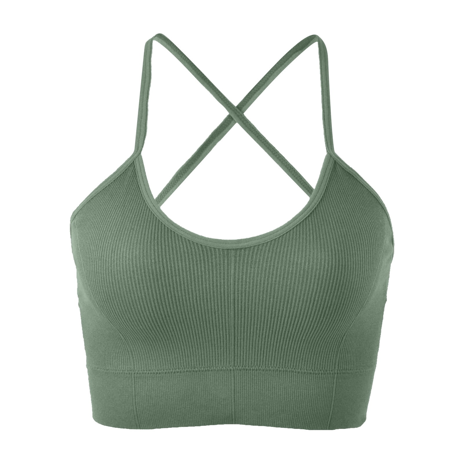GWAABD Sports Bra Tank Top Women's Sports Bra Padded Crossback Bustier