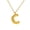 Letter C, variant on Initial Necklaces for Women Bubble Pendant Charm Gold Plated Stainless Steel Name Alphabet Dainty Chain Personalized Statement Simple Elegant Jewelry Gold Letter C