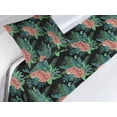 thumbnail image 3 of Tropical Bed Runner Set, Wild Jungle Vibes Tiger and Chameleon on Branches Exotic Greenery Leaves, Decorative Bedding Scarf & a Pillow Sham for Hotels Homes, Twin, Salmon Peacock Green, by Ambesonne, 3 of 3