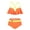 Orange, variant on GYRATEDREAM Kid Girls Two Piece Swimsuits Bikini Children Cute Print Ruffle Bathing Suit Adjustable Spaghetti Straps Swimwear Set for 5-12 Years