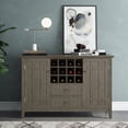 thumbnail image 6 of Simpli Home Bedford SOLID WOOD and Pine 54 inch x 17 inch Rectangle Transitional Sideboard Buffet and Wine Rack in Farmhouse Grey, 6 of 12