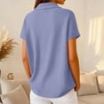 thumbnail image 5 of Women's Golf Short Sleeve Shirts Lightweight Moisture Wicking Collared T Shirt Light Purple XL, 5 of 5