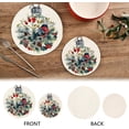 thumbnail image 3 of SKYSONIC Watercolor Christmas Ball Pot Holders Trivets, 2 Pcs Heat Resistant Trivets,Xmas Bird Cotton Thread Weave Mats for Hot Pads Pans Pot Bowl Teapot for Kitchen Decor, 3 of 7