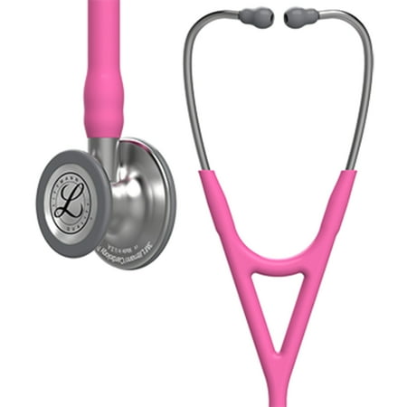 3M Littmann Cardiology IV Stethoscope, Standard-Finish Chestpiece, Rose Pink Tube, 27 inch,