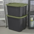 thumbnail image 6 of Sterilite Large EZ Carry Storage Bin, 17.5 Gallon Plastic Storage Tote with Full-Grip Handles, Gray/Green, 6 of 15
