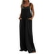 thumbnail image 3 of VISgogo Mono de Color Sólido a la Moda para Mujer Mono Casual con Tirantes de Pierna Ancha y Botones con Bolsillos VISgogo  moda, 3 of 9