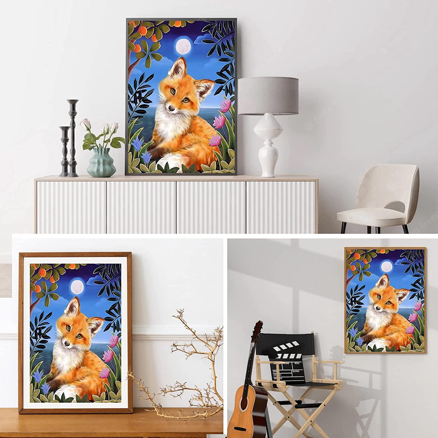 YEESAM ART Peinture par Numero Adulte Vilain chat, Peinture Numero d Art Sans Cadre 16x20 pouce