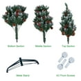 thumbnail image 6 of UTEN 7FT Artificial Christmas Tree with Foldable Metal Stand, Pine Cone and Red Fruit, Flocked Snow Trees for Holiday Christmas Decoration, 6 of 12