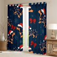 thumbnail image 2 of Homewish Kawaii Xmas Dachshund Blackout Curtains Set of 2 (52x84 Each) for Boy, Princess Ribbon Bow Window Curtains, Navy Christmas Theme Curtains and Drapes, Living Room Curtains Decor, 2 of 6