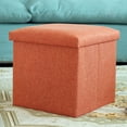 thumbnail image 2 of Raindrops Tabouret de Rangement Ménager Orange 1 Pce Design Pliable Texture Confortable pour Rangement, 2 of 8