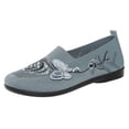 thumbnail image 5 of Women's Orthopedic Loafers Shoes Lightweight Knit Butterfly Embroidered Slip on Comfortable Walking Shoes with Arch Support Green Size 9, 5 of 5