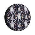 thumbnail image 1 of Fotbe Sloths Dancing Funda de Llanta de Repuesto con Estampado, Engrosada, Ajuste Universal para Jeep, Remolque, RV, SUV, Camión-17 inch, 1 of 6