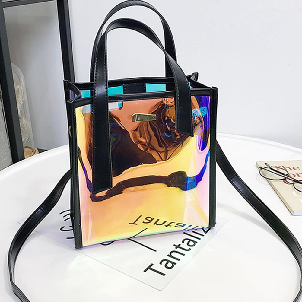 Women's Fashion Shoulder Handbags Large Capacity Totes Transparent Jelly Bags