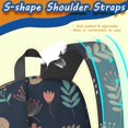 thumbnail image 5 of Pioneer Flower Floral Print Pattern 17" School Backpacks for Teens,Waterproof Oxford Fabric,S-Shape Padded Straps for School,Travel,Hiking,Camping, 5 of 5