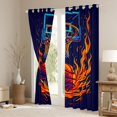 thumbnail image 3 of Manfei Basketball Sports Black Out Curtains,Ball Game Gaming Curtains Pack of 2 (42x63 Each),Deepblue Orange Bedroom Curtains For Boys Teens,Ultra Soft Home Decor, 3 of 6
