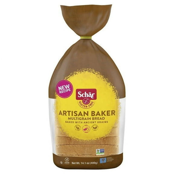 Schar Artisan Baker Multigrain Bread Loaf Gluten Free -- 14.1 oz Pack of 4