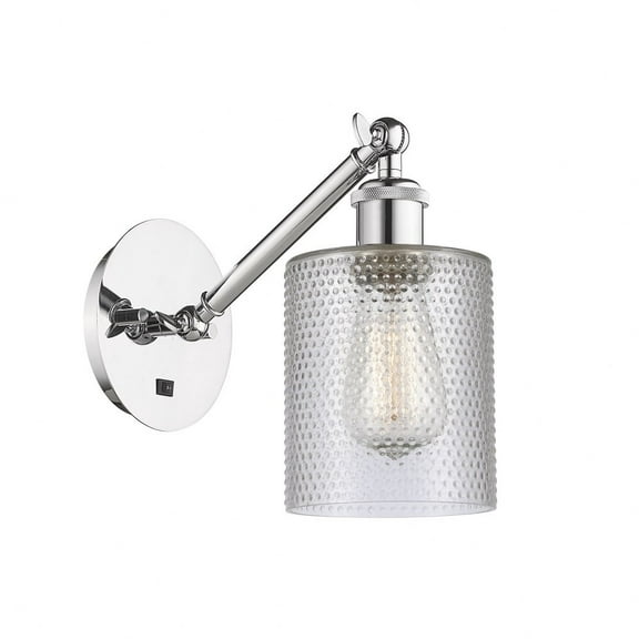 317-1W-PC-G112-LED-Innovations Lighting-Caledonia - 1 Light Wall Sconce In Industrial Style-11.38 Inches Tall and 5.3 Inches Wide Polished Chrome