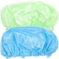 thumbnail image 1 of MasteelfCA 2Pcs Bathing Caps Satin Bonnets Hair Bonnets for Sleeping Comfortable Shower Hats Bath Caps, 1 of 7