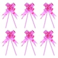 thumbnail image 1 of Unique Bargains 3.3inch Pull Bows Gift Wrapping Pull Bow Heart Pattern Baskets Present Bows Ribbon Rose Red 100 Pcs, 1 of 6