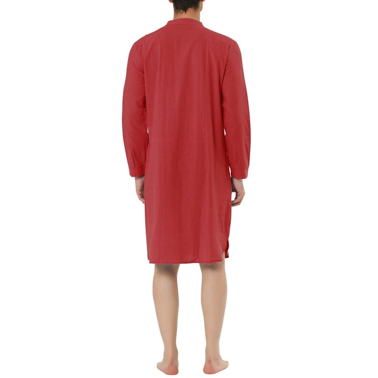 Men's button down nightshirt hotsell