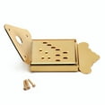 thumbnail image 1 of Puente triangular de cordal para mandolina, dorado, con tornillos, para guitarra de caja de puros, 1 unidad, 1 of 9