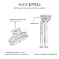 thumbnail image 6 of Rosec Jewels Moissanite Wedding Ring Set for Women - 3 Carat Engagement Ring with Enhancer - D-VS1 Grade Certified, 925 Sterling Silver, US 4.00, 6 of 7