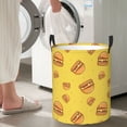 thumbnail image 4 of Cute Hamburger Yellow Laundry Basket, Laundry Hamper Waterproof Laundry Bag Clothes Hamper Laundry Bin with Handles for Bedroom, Living Room, Kids Room-#, 4 of 5