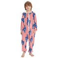 Vzayyk Cozy One-Piece Footless Sleeper Pajama Blue Patriotic Bow Tie ...