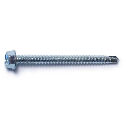 

#8-18 x 2 Zinc Hex Washer Head Self-Drilling Screws SDSHWS-122 (108 pcs.)