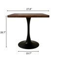 thumbnail image 2 of 27.6" Walnut Round Dining Table - Mid-Century Modern Bistro Table for Small Spaces, 2 of 10