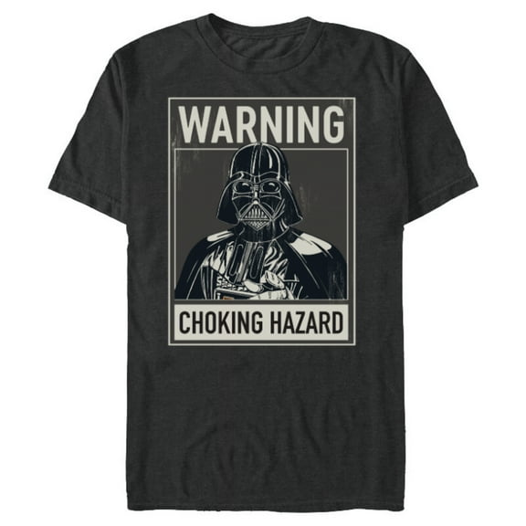 Star Wars Darth Vader Warning Choking Hazard - Short Sleeve Blended T-Shirt for Adults -Customized-Dark Heather