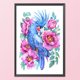 thumbnail image 3 of 11CT punto de cruz completo Animal flor estampado DIY pared arte manualidades hogar bordado Likrtyny decoración de arte, 3 of 9
