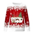 thumbnail image 4 of Craaazy Women's Fashion Christmas Snowman Printed Casual Round Neck Long Sleeve Loose Shirts Gifts, 4 of 4