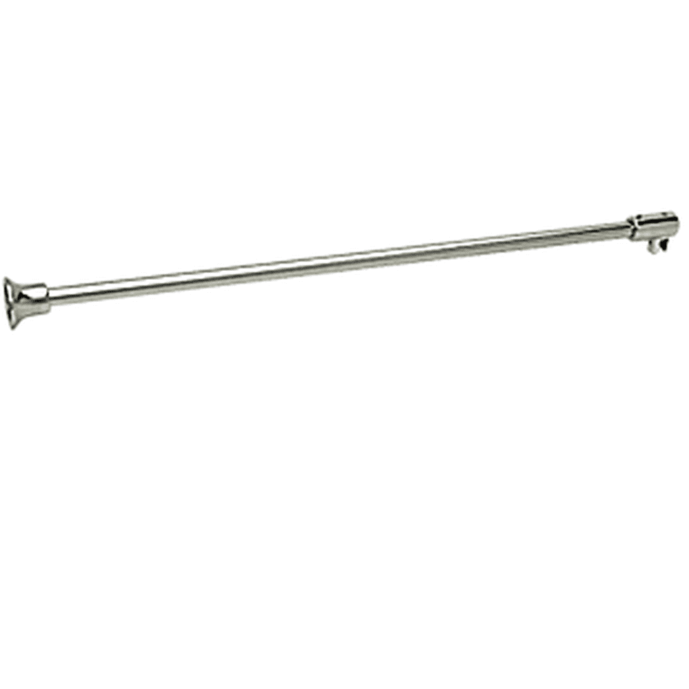 CRL SUP10PN Polished Nickel Frameless Shower Door Fixed Panel WallToGlass Support Bar for 3/8