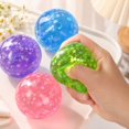 thumbnail image 4 of Coconut Oil Squishy with shiny flower and star sequins, Coconut Oil Slow Rising Squeeze Stress Ball Clear Jelly Bubblegum Texture Coconut Oil Squishy Toy,Green, 4 of 4
