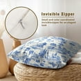 thumbnail image 4 of Navy Blue Vintage Throw Pillow Covers 22x22 Inch Pack of 2 Vintage Cottage Cushion Pillow Case Square Cotton Countryside Style French Country Pillowcase for Farmhouse Party Sofa Home Bedroom Outdoor, 4 of 6