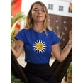 thumbnail image 2 of Vintage Sun Moon Daisy T-Shirt Women -Image by Shutterstock, Female Small, 2 of 4