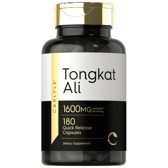 Tongkat Ali 1600mg | 180 Capsules | Non-GMO and Gluten Free Supplement | By Carlyle