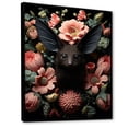thumbnail image 2 of Designart "Fantastical Bat Dreamscape" Animals Framed Wall Art - Traditional Black Bat Living Room Framed Canvas Art, 2 of 6