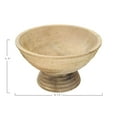 thumbnail image 2 of Creative Co-Op Ridged Mango Wood Footed Bowl, 2 of 7