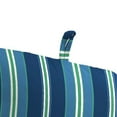 thumbnail image 4 of Jordan Manufacturing 45" x 22" Sullivan Vivid Blue Stripe Rectangular Outdoor Chair Cushion with Ties and Hanger Loop, 4 of 10