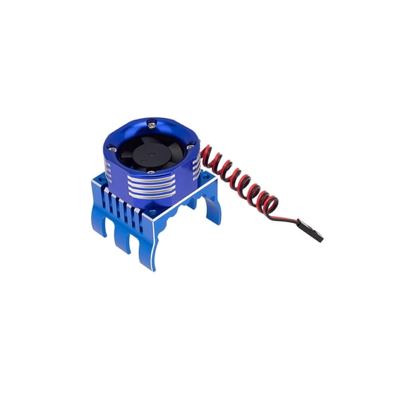 42mm Motor Cooling Fan Sink to any free with LED Light Rustproof Radiator 1/8 1/10 RC Model Crawler Accessories Electric Remote Control Blue